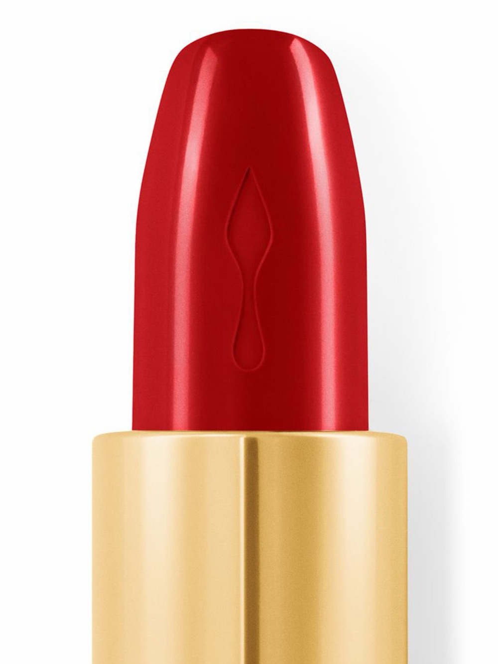 Christian Louboutin Red Lipstick in Gold Sculpted Case in Rouge Louboutin 001 - Picture 5 of 6